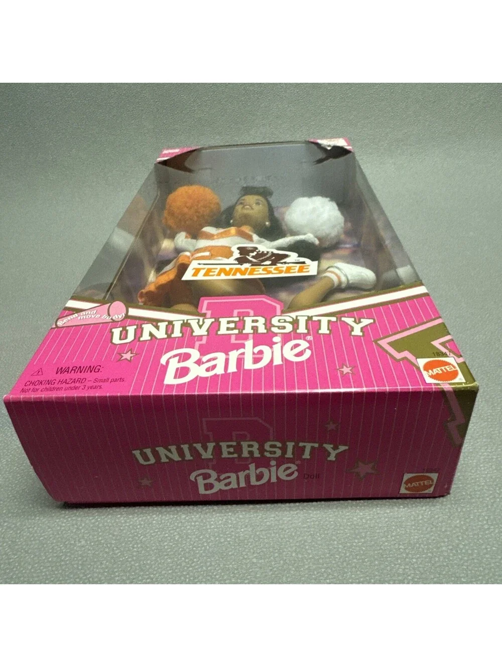 1997 University Of Tennessee Barbie Doll Volunteers Cheerleader Brown Hair Skin